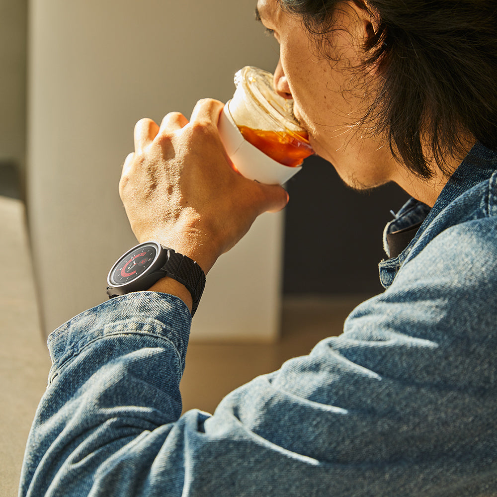 Pitaka Modern Serisi Galaxy Watch 5 40mm Karbon Fiber Black-Grey Twill Kordon Pitaka Modern Serisi Galaxy Watch 5 40mm Karbon Fiber Black-Grey Twill Kordon